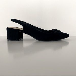 Zara Sling Backs with Block Heel and Bow, size EU 39